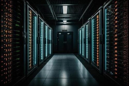 Data center computers large facility with servers storage. Illustration photo Data center computers large facility with servers storage. Illustration photo