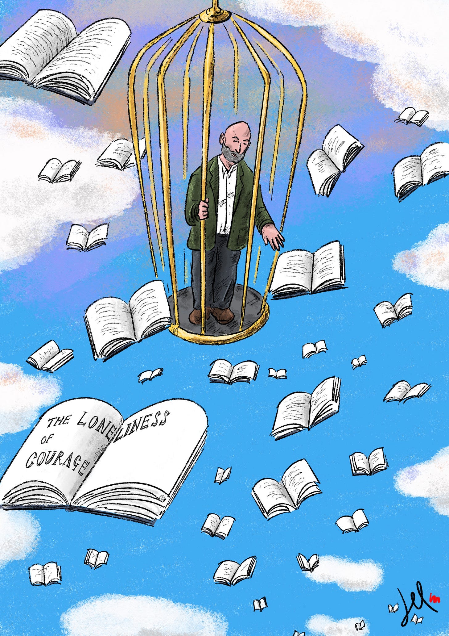 saviano with flying books