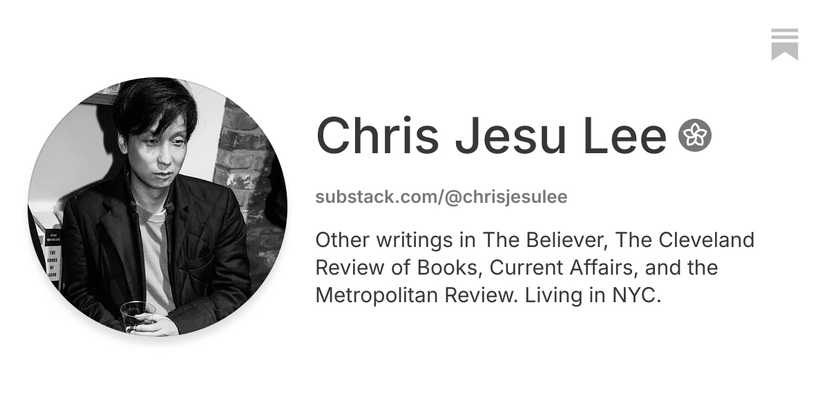 Chris Jesu Lee | Substack