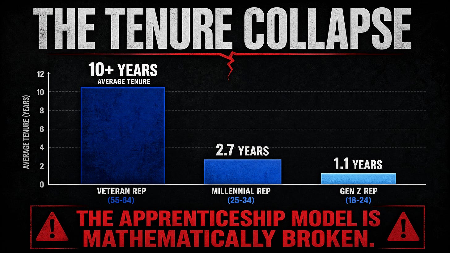 The Tenure Collapse Infographic