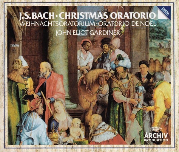 Bach Christmas Oratorio GARDINER Archiv 2CD Box 423232-2 PDO Full Silver  MINT