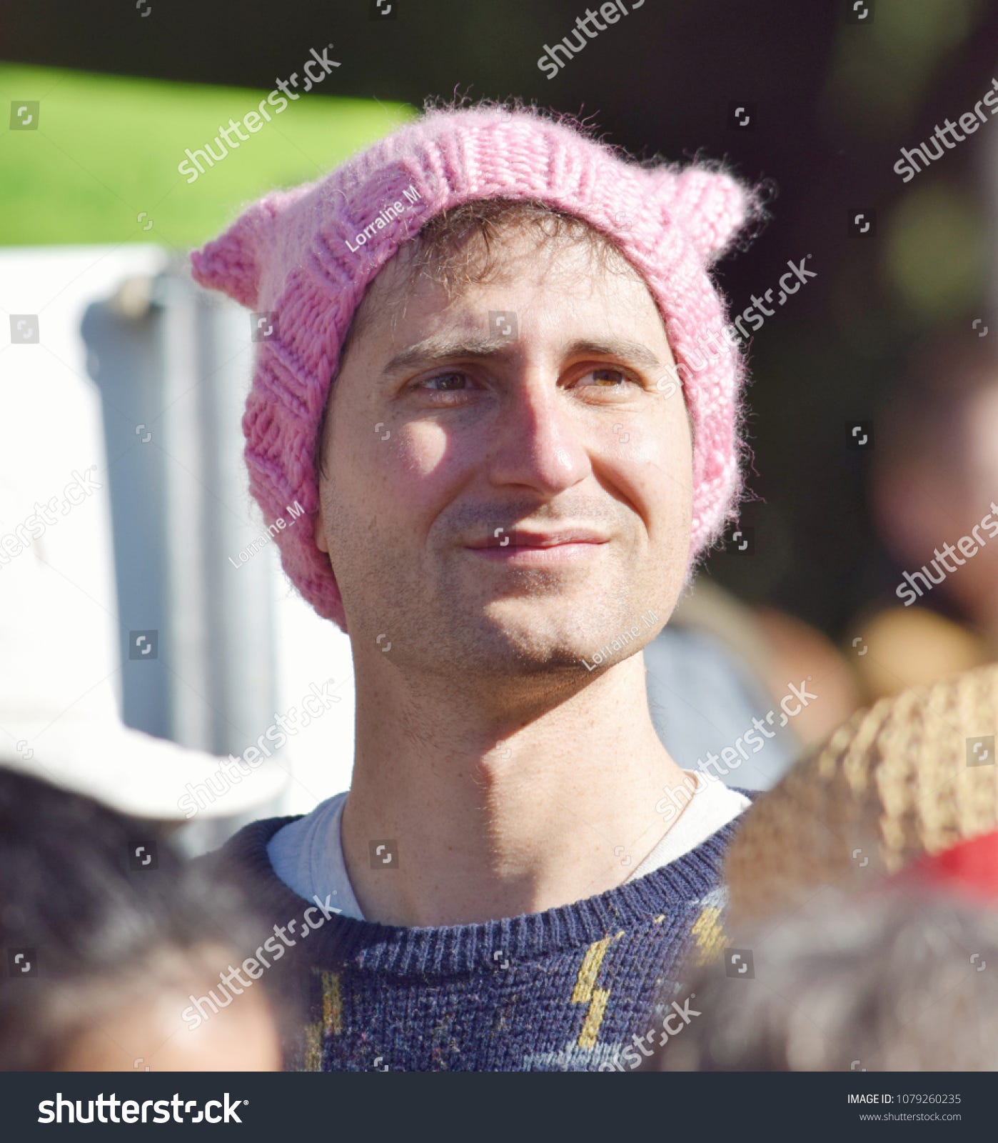 Man Wearing Pink Pussy Hats Head Stock Photo 1079260235 | Shutterstock