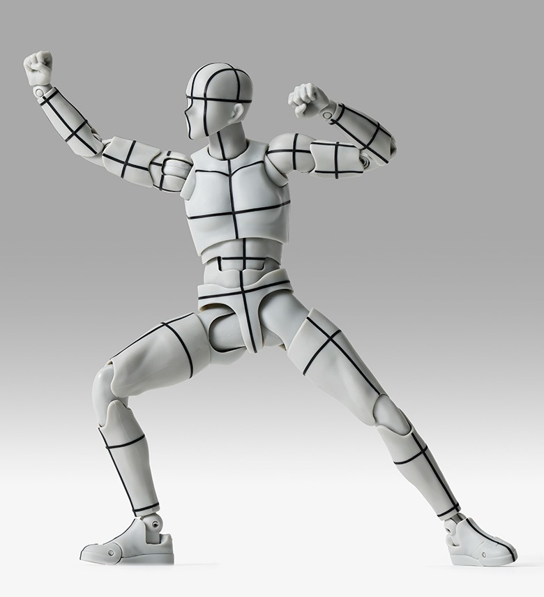 Body Kun / Body Chan Series Figure S.H.Figuarts BODY-KUN -Sports- Edition-WIRE FRAME- (Gray Color Ver.)