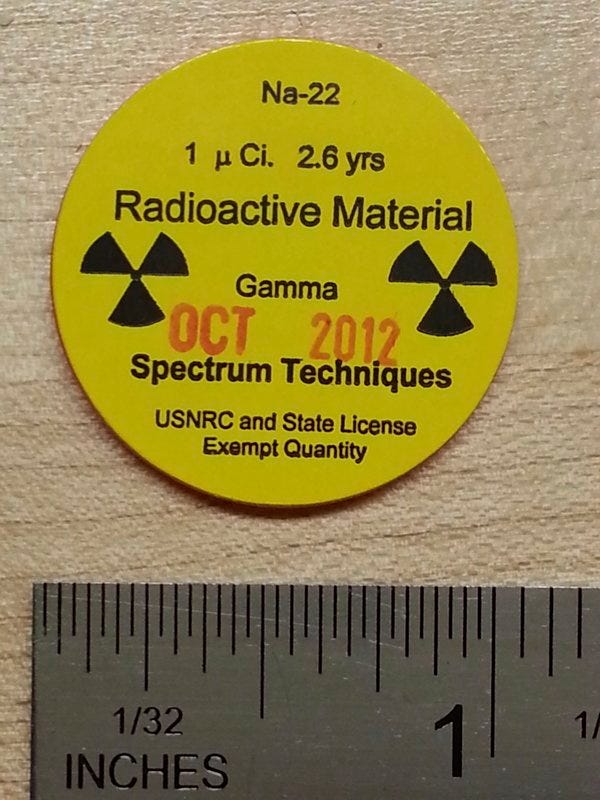 Na22 Sodium-22 disk