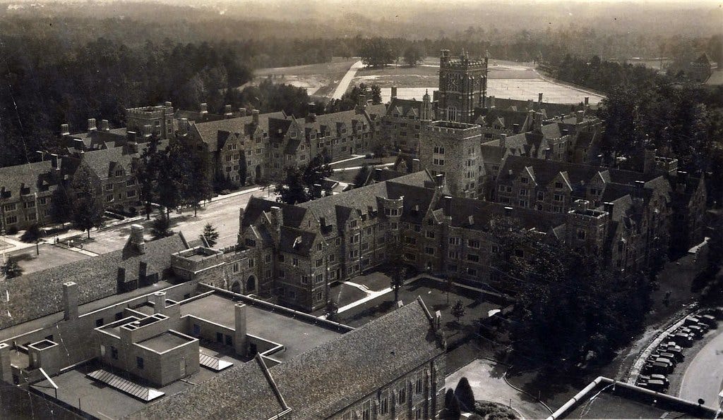 Duke University Residential Quad Aerial Photo, ca. 1940 | Flickr