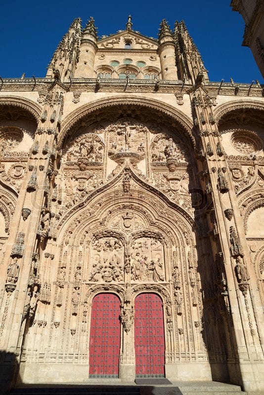 Exterior view of Salamanca Cathedral, ... | Stock image | Colourbox