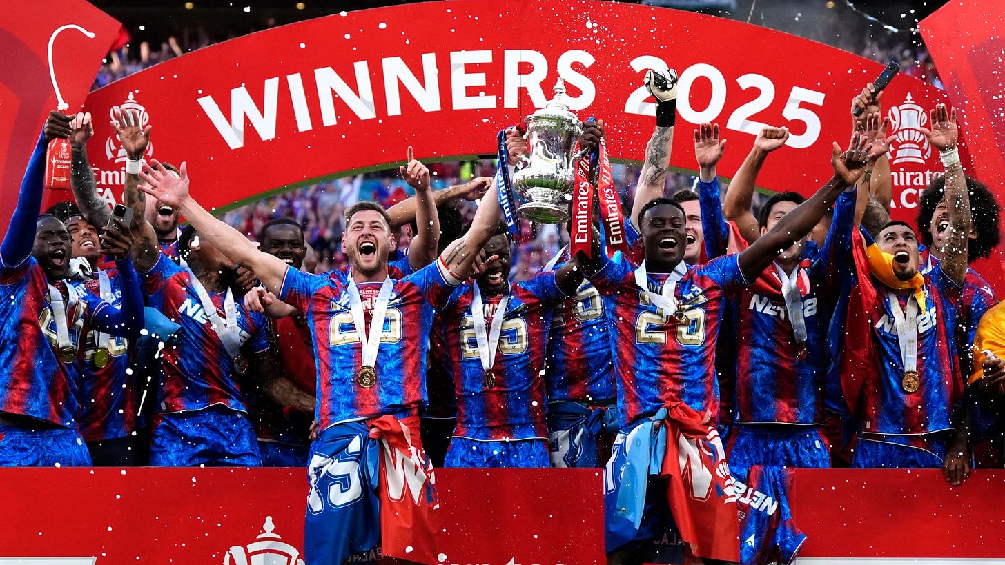 Crystal Palace celebrate historic FA Cup win after victory over Manchester  City | UK News | Sky News