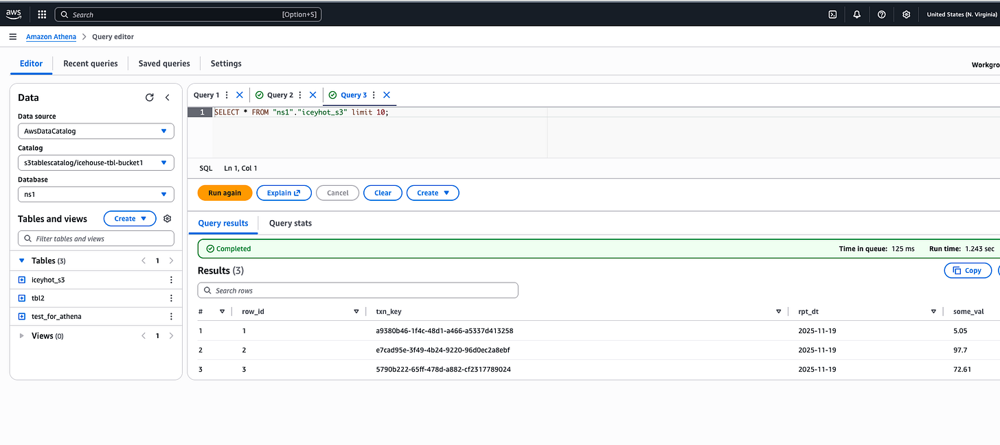 AWS S3 Tables and Duckdb - Matt Martin's Substack