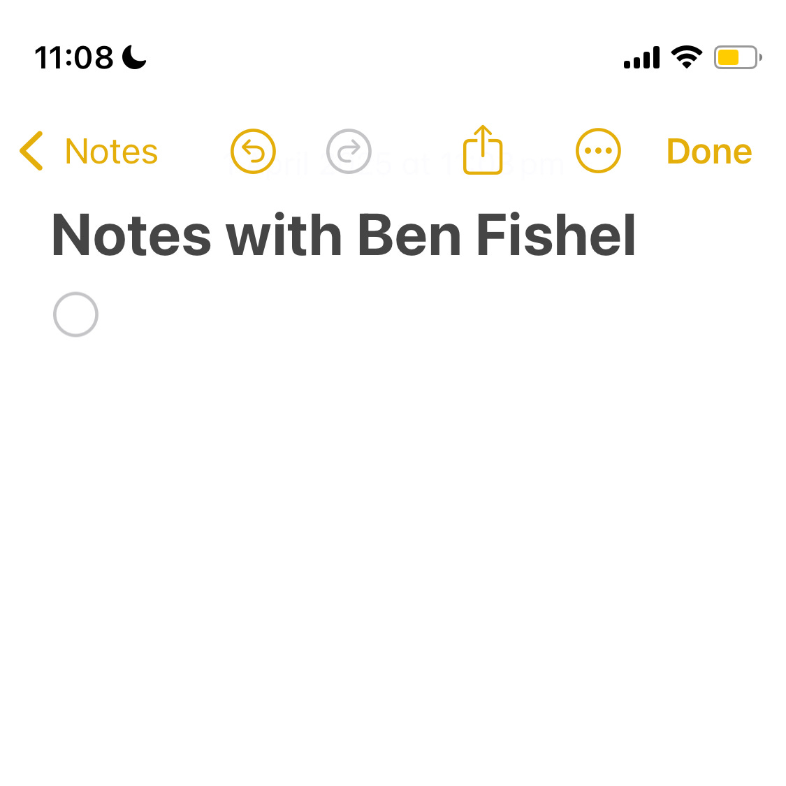 Notes with Ben Fishel logo