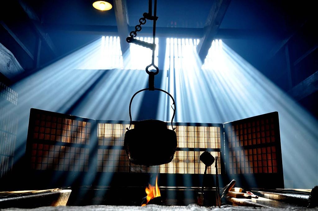 An irori bathed in light, 2011 An irori bathed in light, 2011