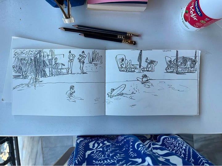 sketches of figures by Helen Stephens