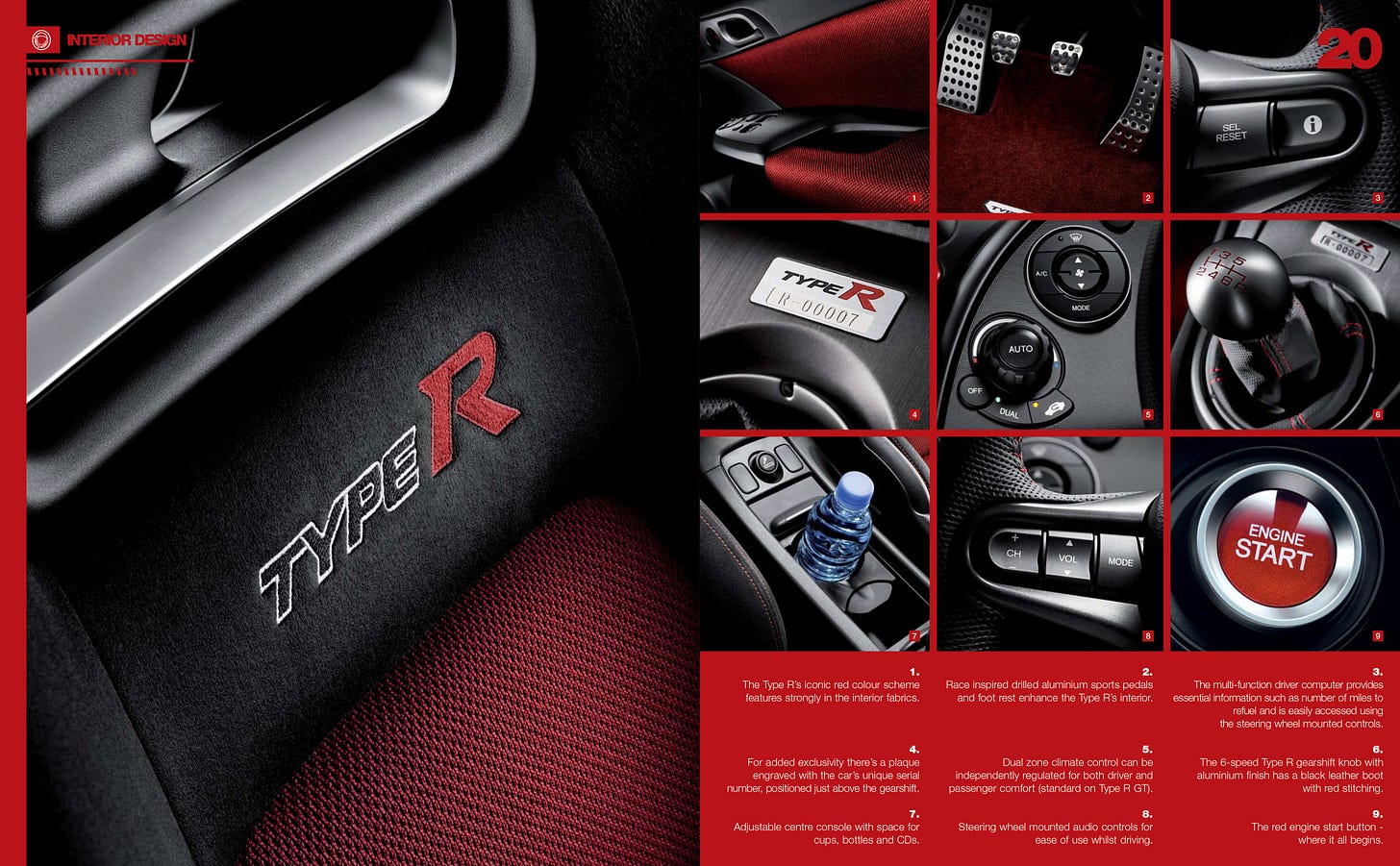 Honda FN2 Civic Type R 2007 brochure interior Honda FN2 Civic Type R 2007 brochure interior