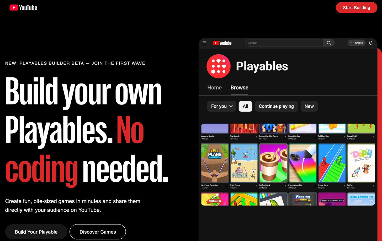 YouTube Playables Builder: Gemini Turns Content Into Games