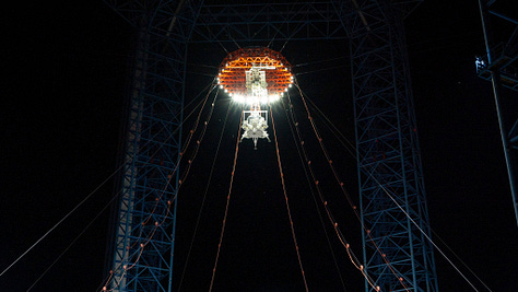 Lanyue during its test in the gravity simulator.