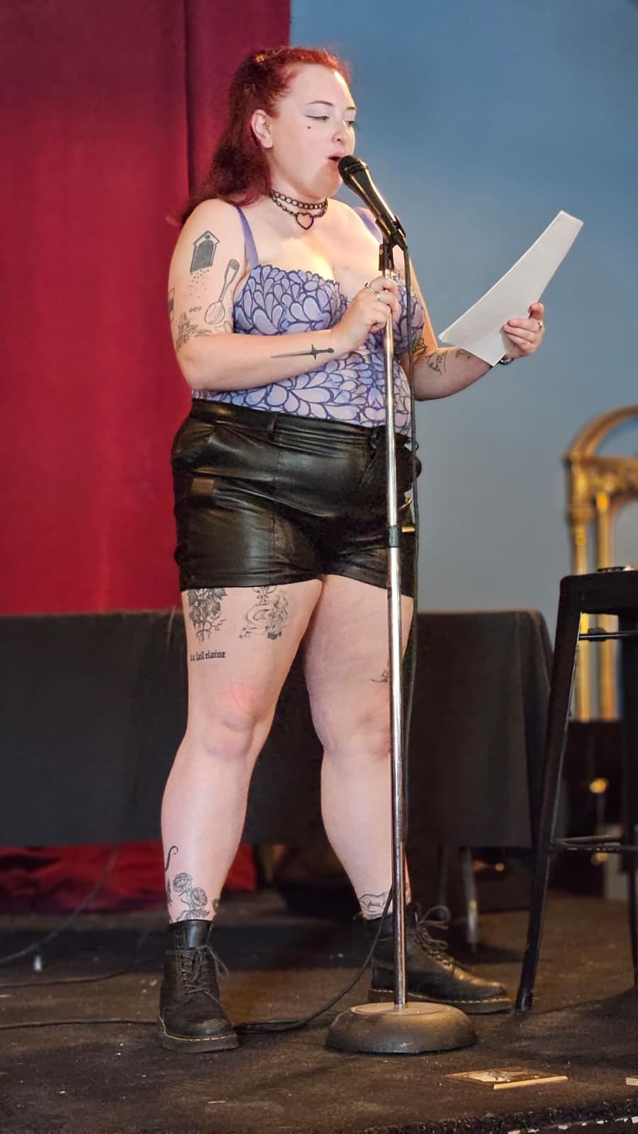 nat reads a poem at the "Unaffiliated" Pride Market at Mobtown Ballroom nat reads a poem at the "Unaffiliated" Pride Market at Mobtown Ballroom