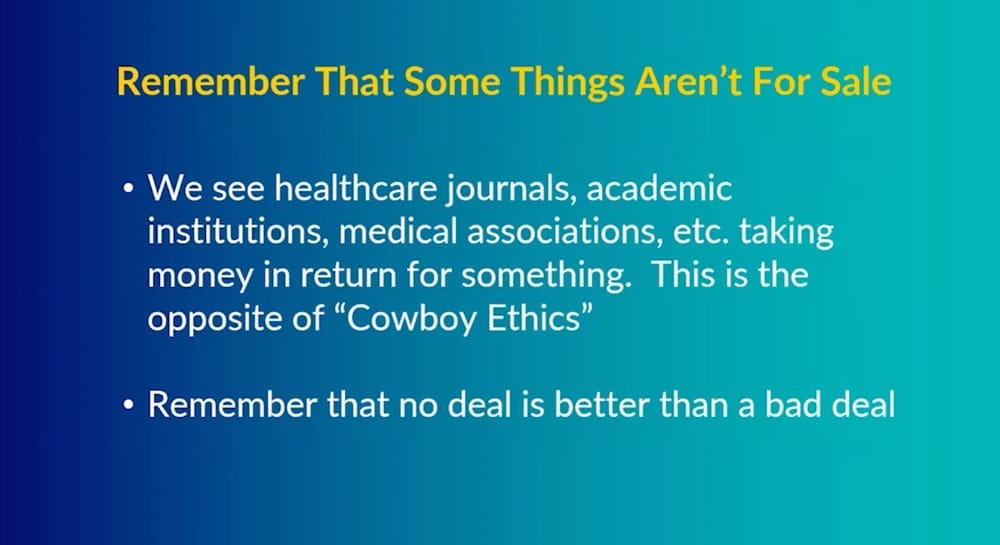 Remember that some things aren't for sale
