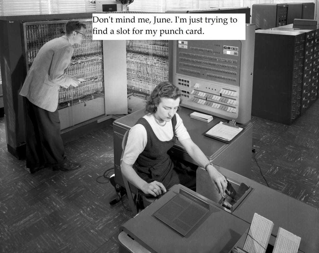 Old office image - with raunchy quote Old office image - with raunchy quote