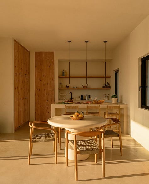 Six photographs by Matteo Milan of Casa Luce, a minimalist villa in the Apulian countryside.