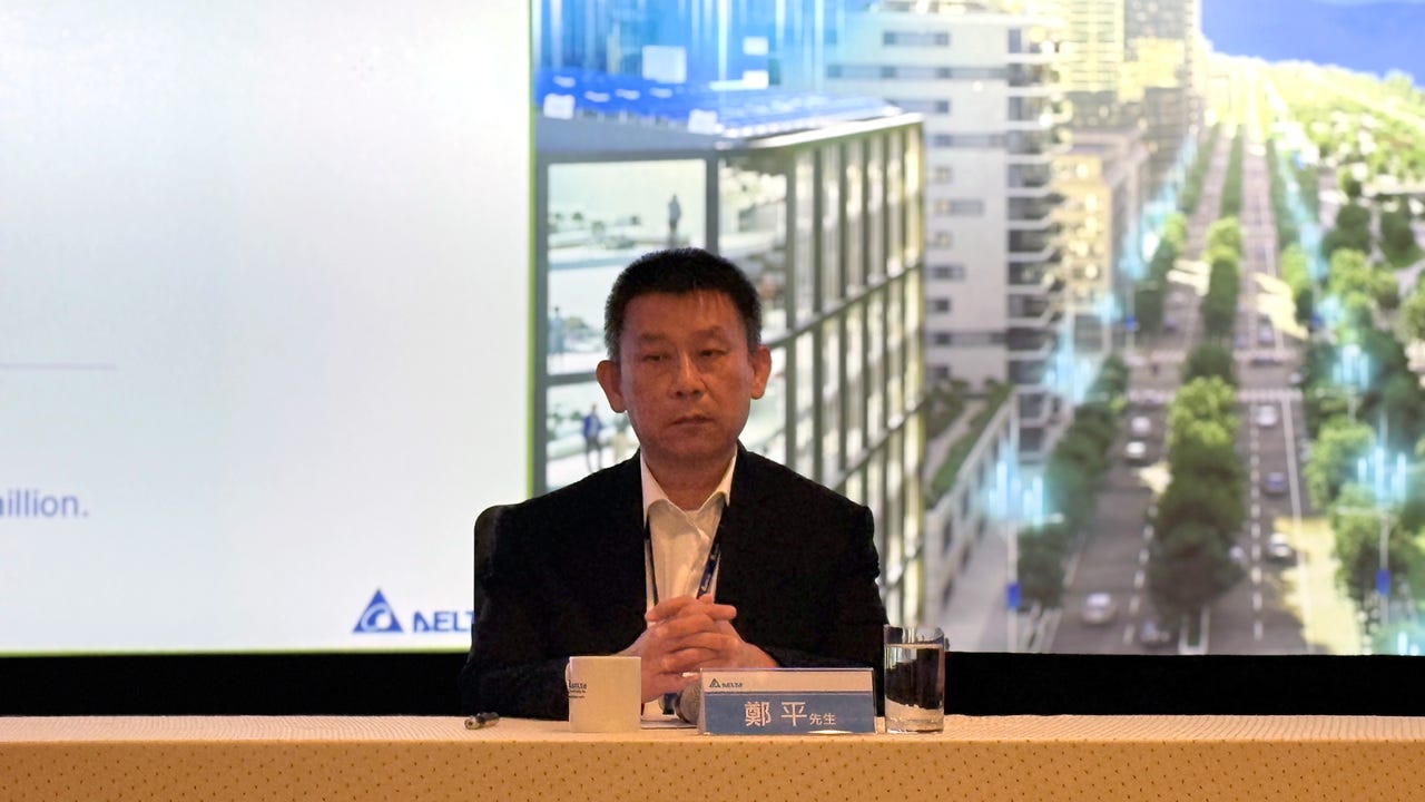 鄭平在台達電法說會（圖：聯合新聞網）— 「今年只有 AI 好」這句話、撐起了整場法說會的張力
