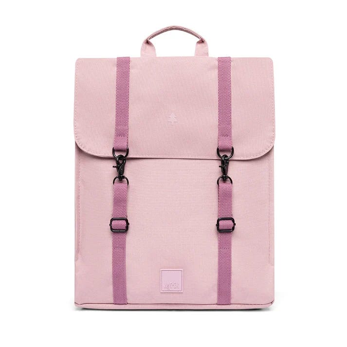 Dos mochilas de los modelos Handy y Scout de la marca Lefrik en color malva