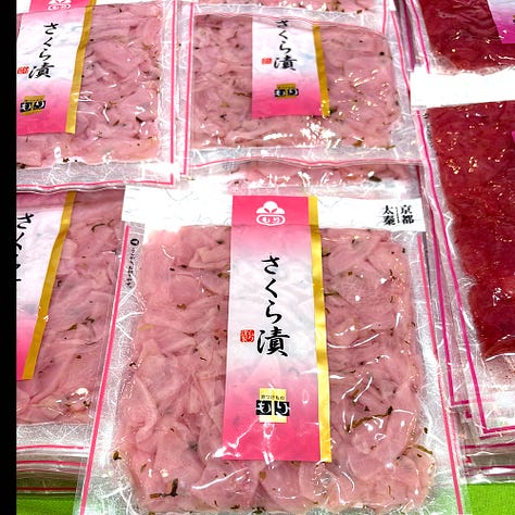 These are just a few of the products made from cherry blossoms