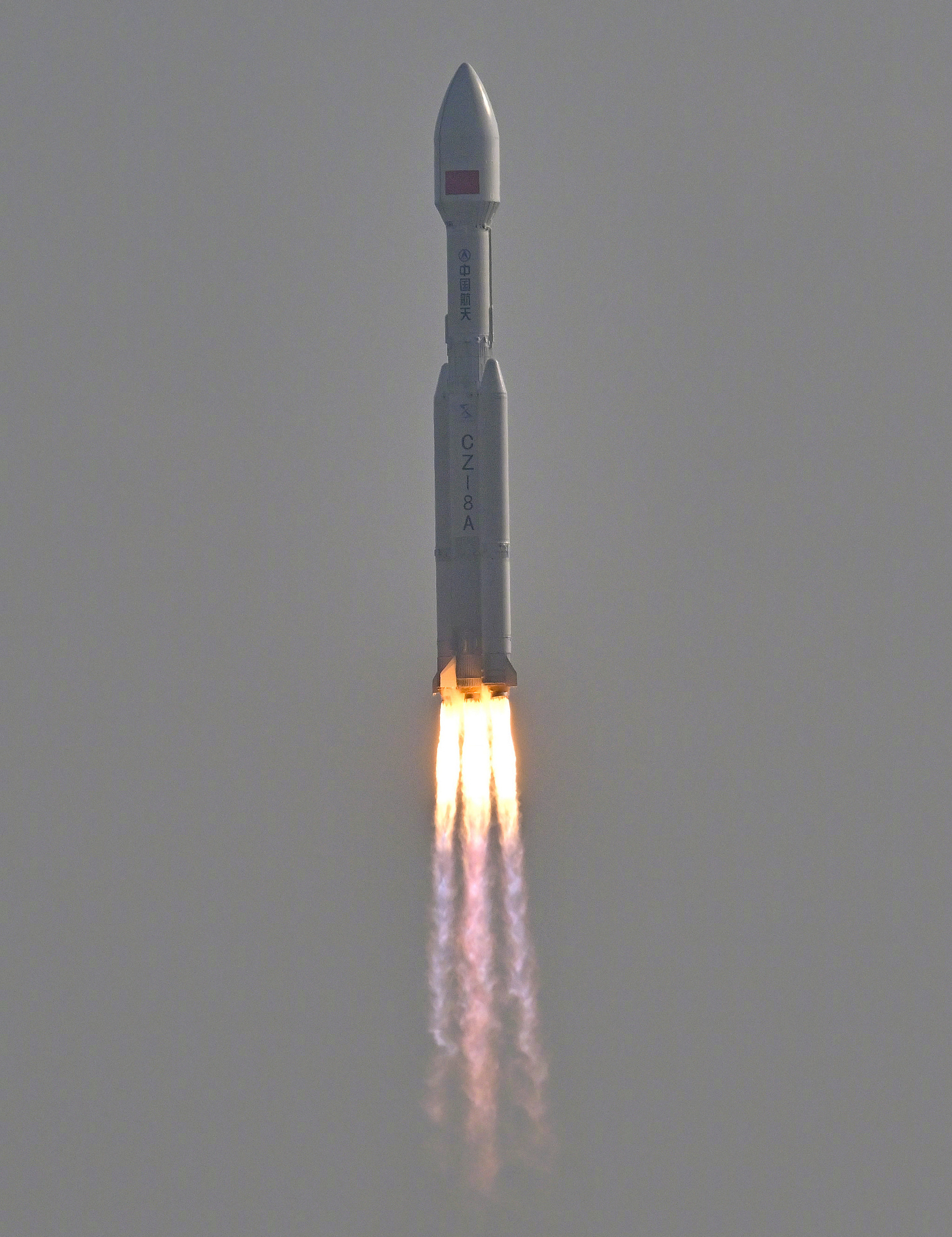 The Long March 8A launch vehicle during first-stage flight for its December 6th 2025 mission. The Long March 8A launch vehicle during first-stage flight for its December 6th 2025 mission.