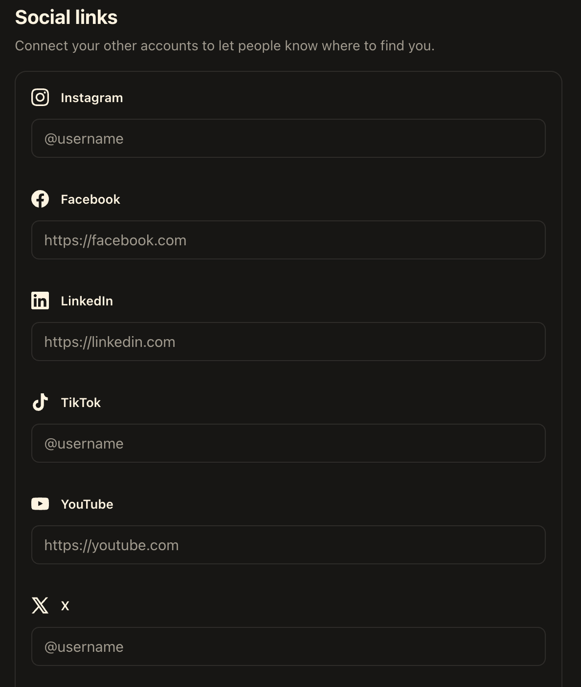 substack social links