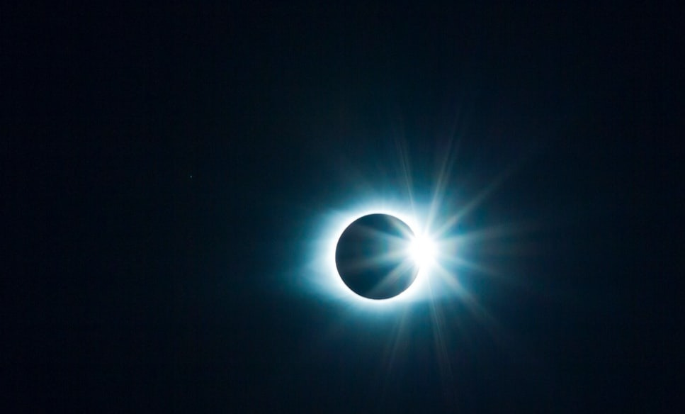 digital wallpaper of eclipse