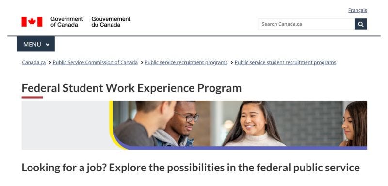 Canada's Federal Student Work Experience Program (FSWEP)