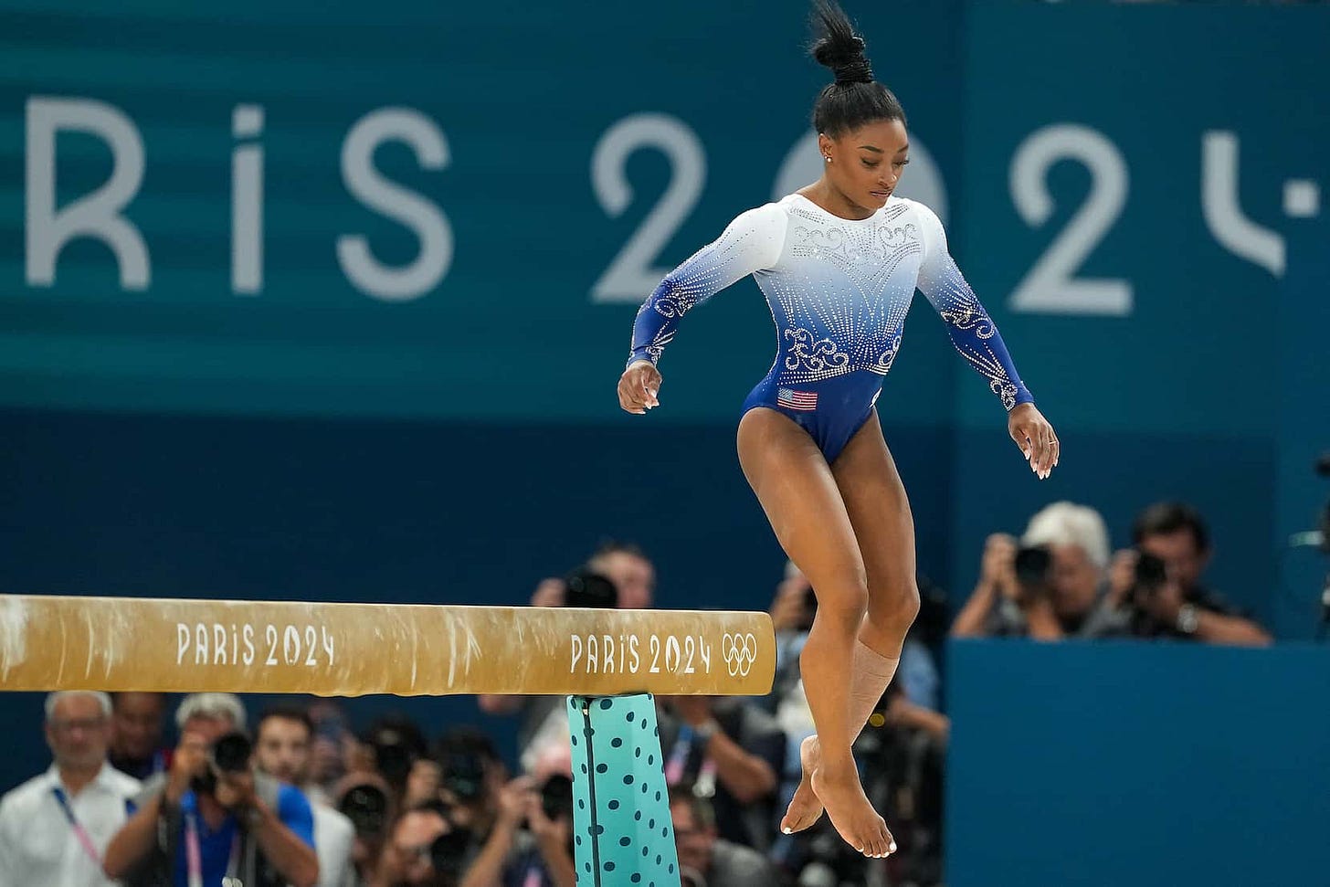 Simone Biles slips off balance beam during event finals to miss Olympic  medal stand