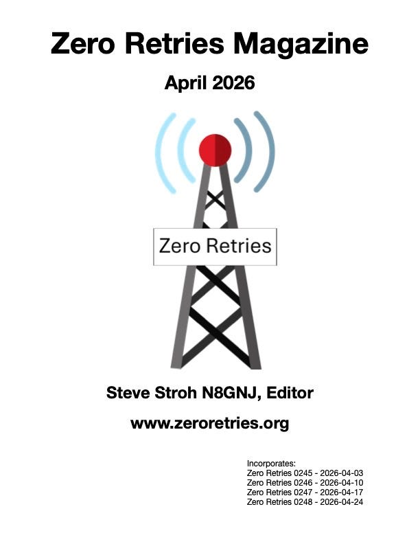 Zero Retries Magazine prototype cover. Image by Steve Stroh N8GNJ