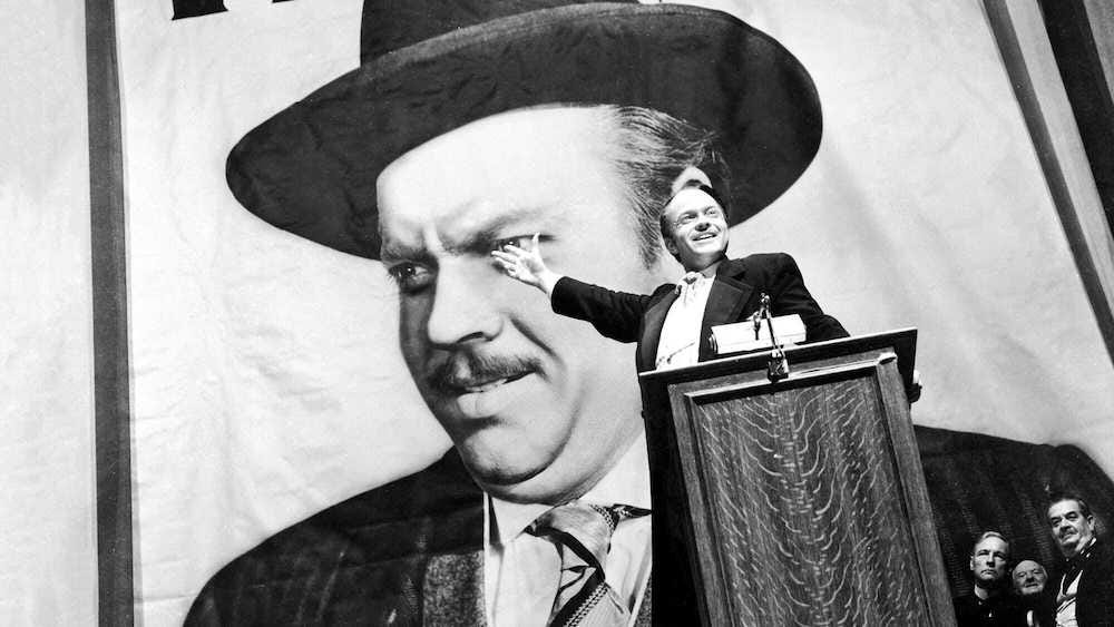 Black and white still from Citizen Kane