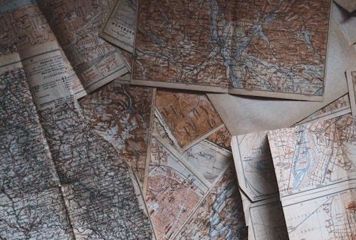 maps lying on the floor