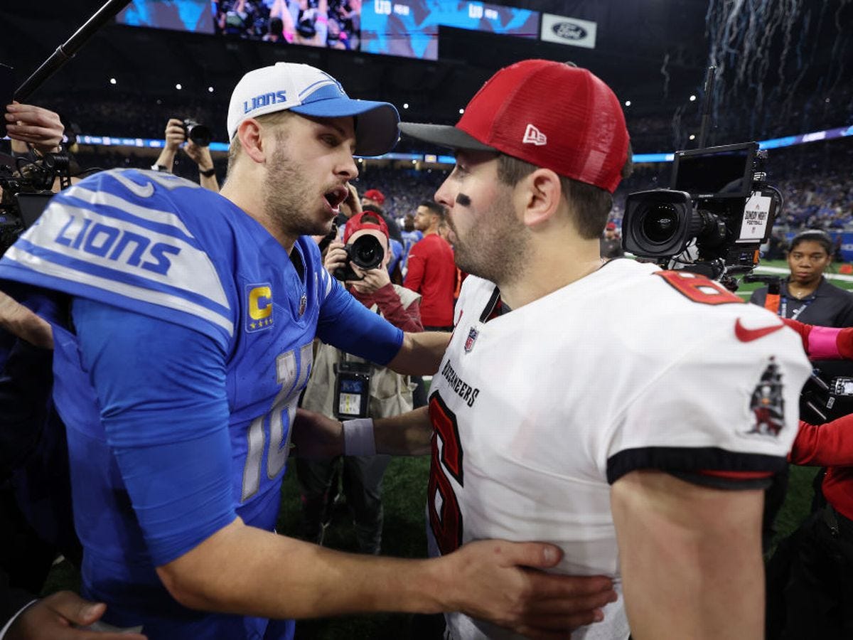 Baker Mayfield's message to Lions and Jared Goff after humiliating defeat -  The Mirror US