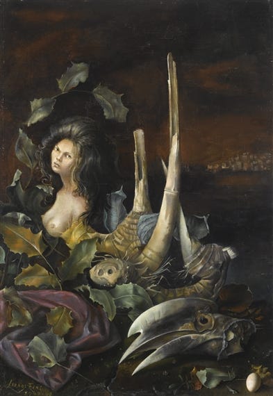 Artwork by Leonor Fini, SPHINX PHILAGRIA, Made of oil on canvas
