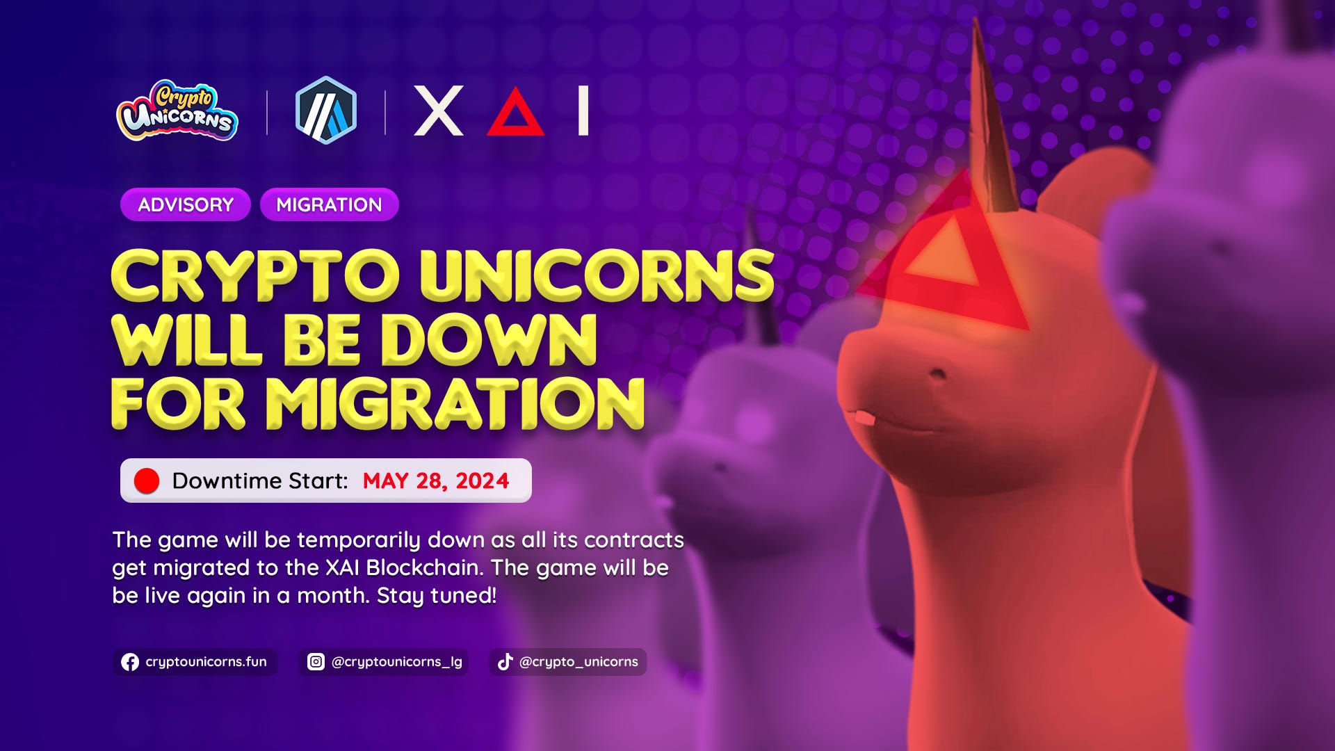 Crypto Unicorns Core Game Goes Offline on May 28, 2024