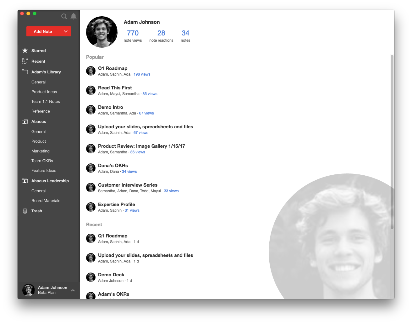Notejoy - Author Profile