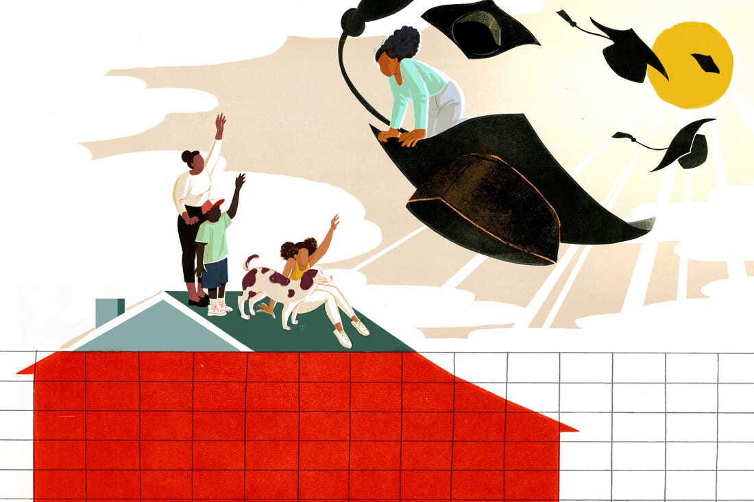 Middle-income family in debt.