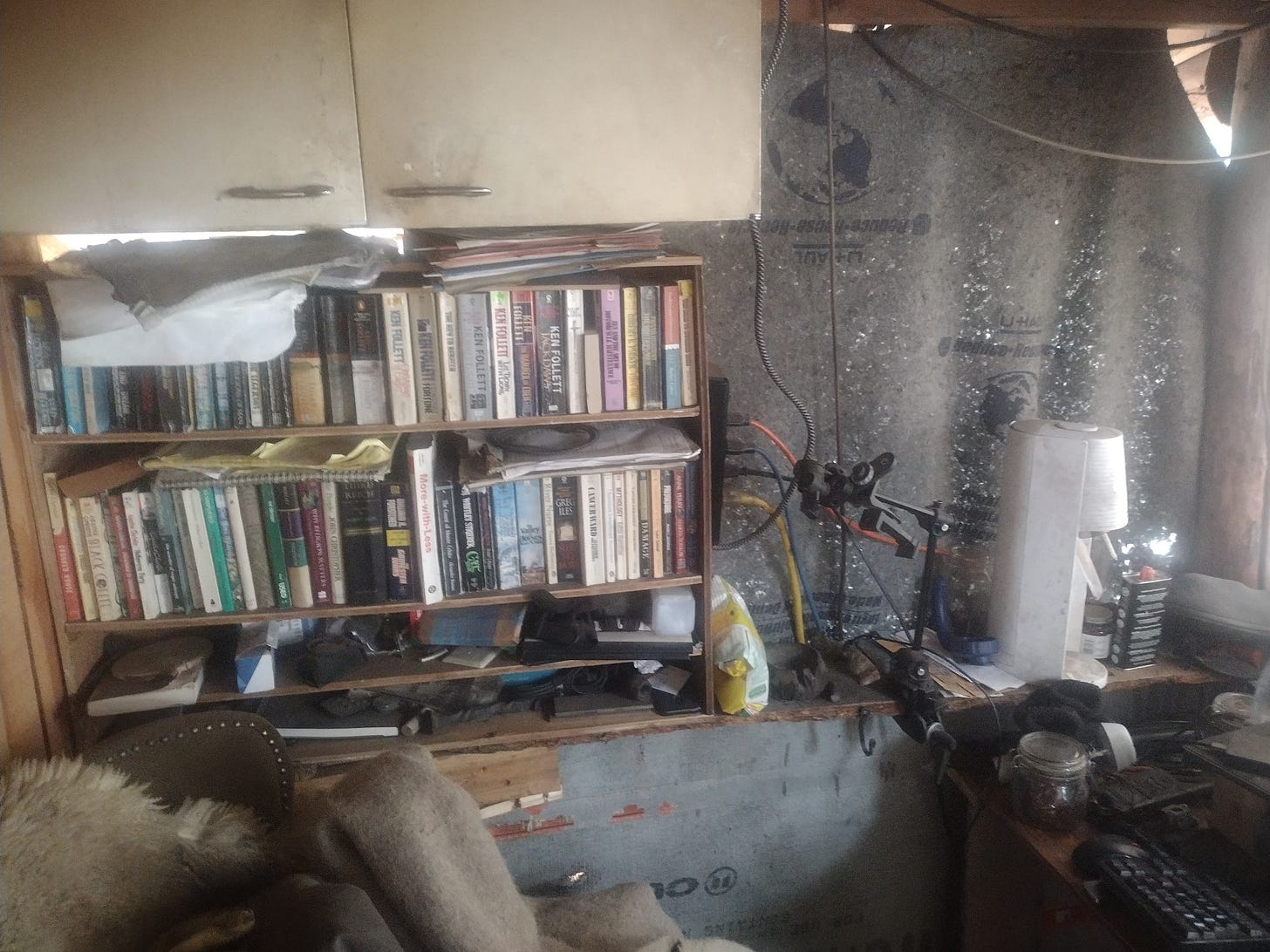 The office as it once was. Very cluttered and ugly.