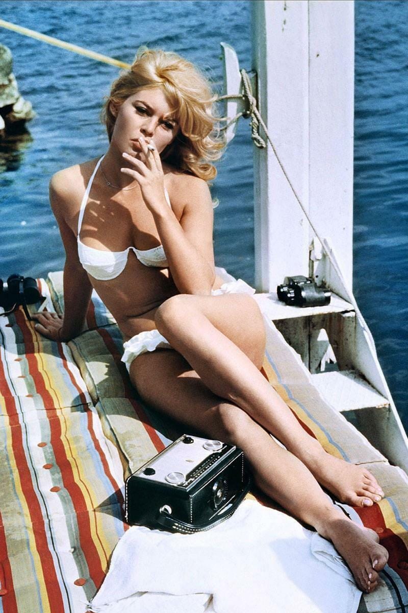 Brigitte Bardot In Bikini Smoking 8x10 Picture Celebrity Print | eBay