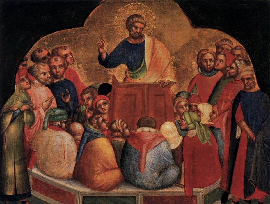 The Apostle Preaching Paul (Predella of Altarpiece) - Ocean's Bridge Oil  Paintings
