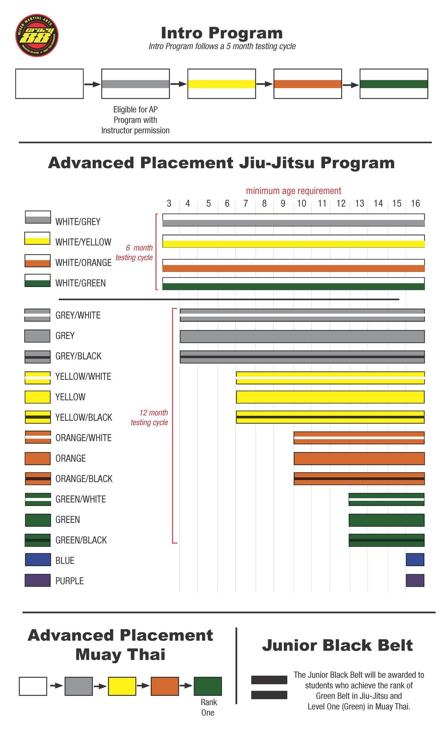 Kids Martial Arts Ranking System — Crazy 88 MIXED MARTIAL ARTS: 7 Day Free  Trial