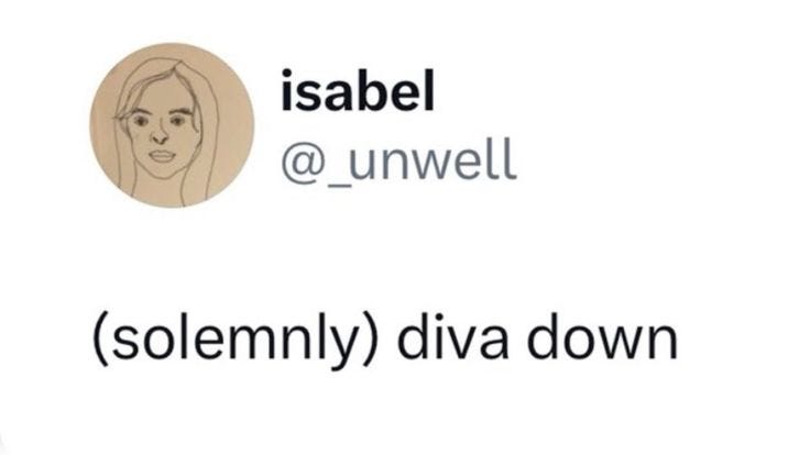 This may contain: an image of a woman's face and the words, isabel @ unwell