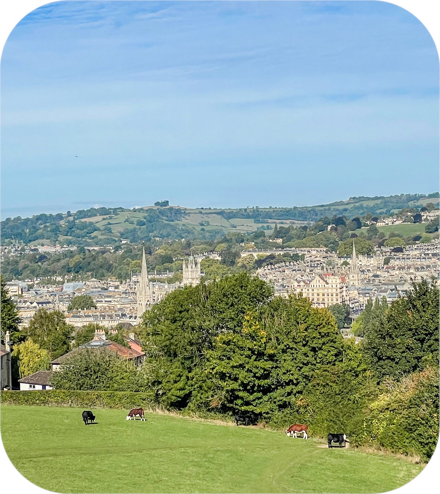 Walking the skyline in Bath England