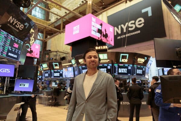 Sohail Prasad on the floor of the New York Stock Exchange. Sohail Prasad on the floor of the New York Stock Exchange.