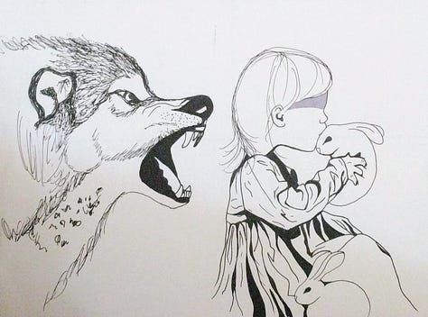 Drawings by Erica, in 2019.