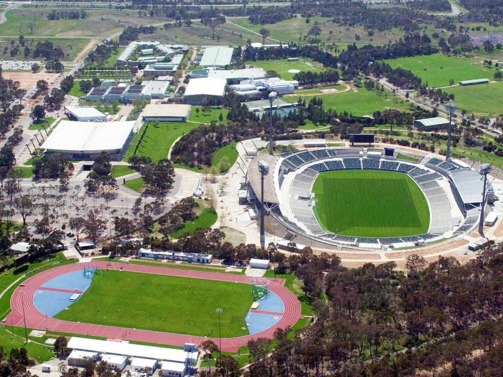The Australian Institute of Sport with Bruce Stadium adjacent
