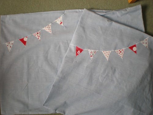 Bunting Pillow Cases Bunting Pillow Cases