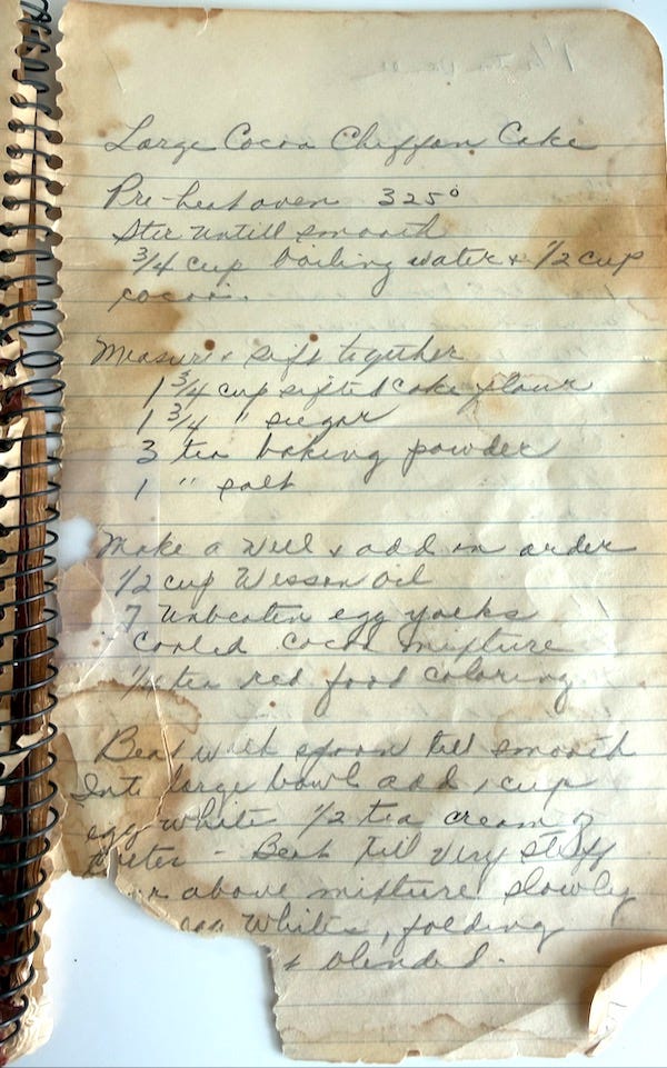 Large Cocoa Chiffon Cake recipe