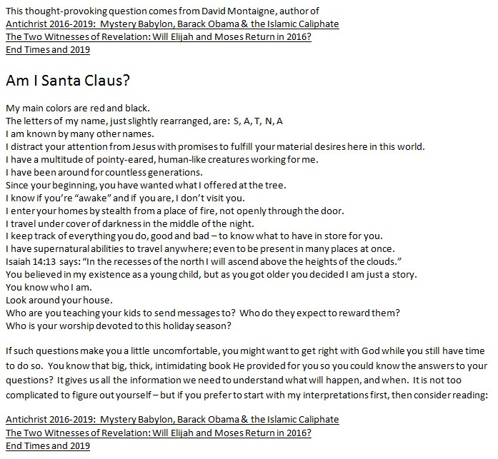 Am I Santa Claus image of words Am I Santa Claus image of words